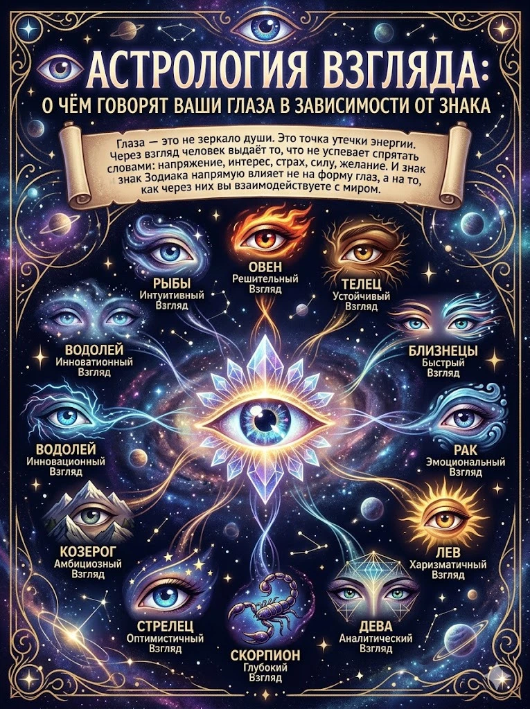 👁 Астрология взгляда: о чём говорят ваши глаза в зависимости от знака