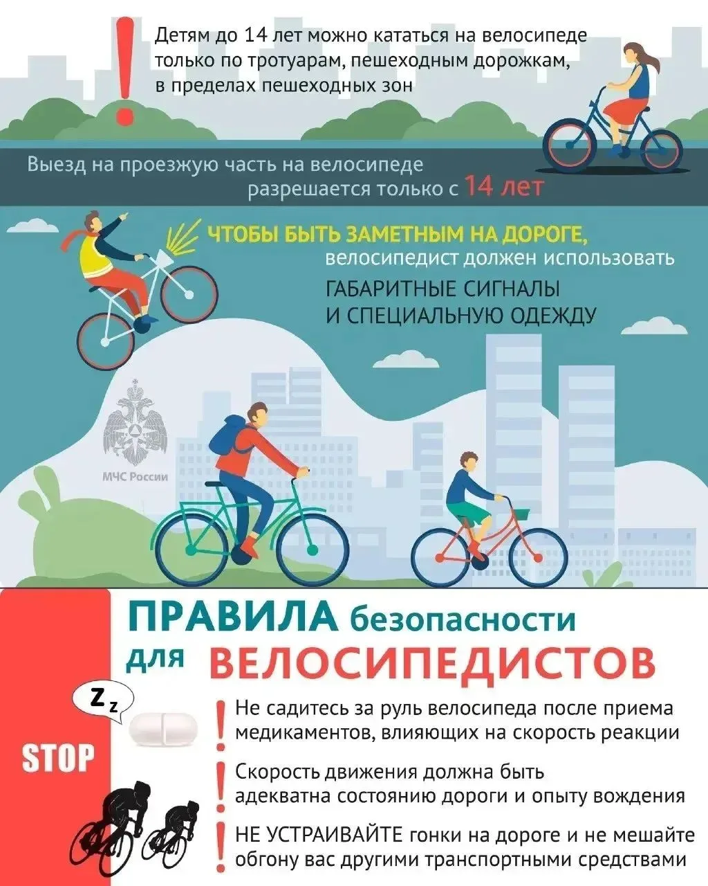 На велосипеде — с умом и безопасно