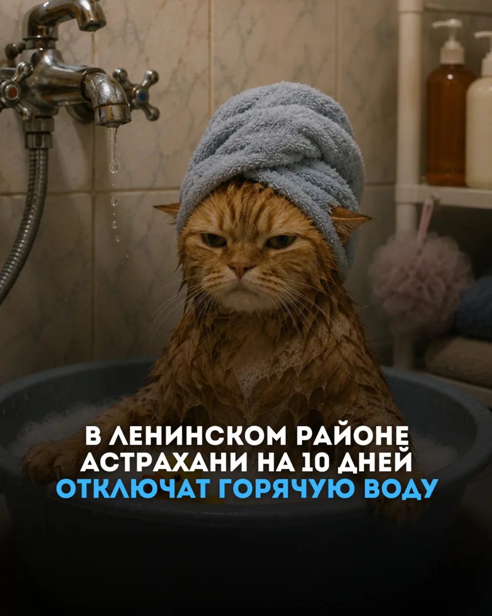 В Ленинском районе Астрахани на 10 дней отключат горячую воду