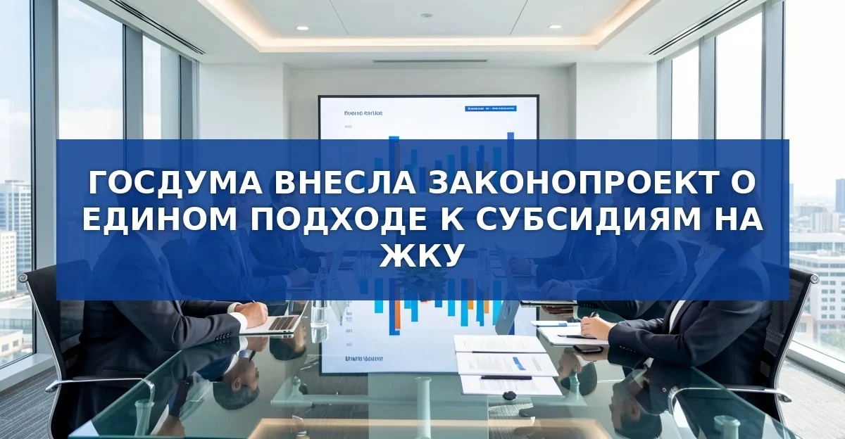 Законопроект о едином подходе к субсидиям на ЖКУ