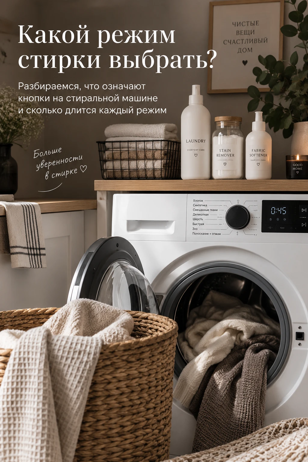 🧺 КАКОЙ РЕЖИМ СТИРКИ ВЫБРАТЬ?
