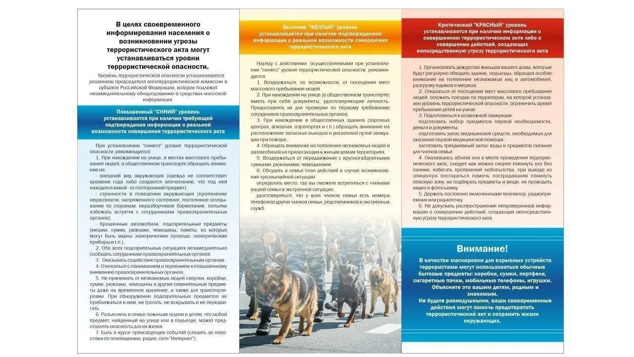 В целях своевременного информирования населения о возникновении угрозы террористического акта могут 
