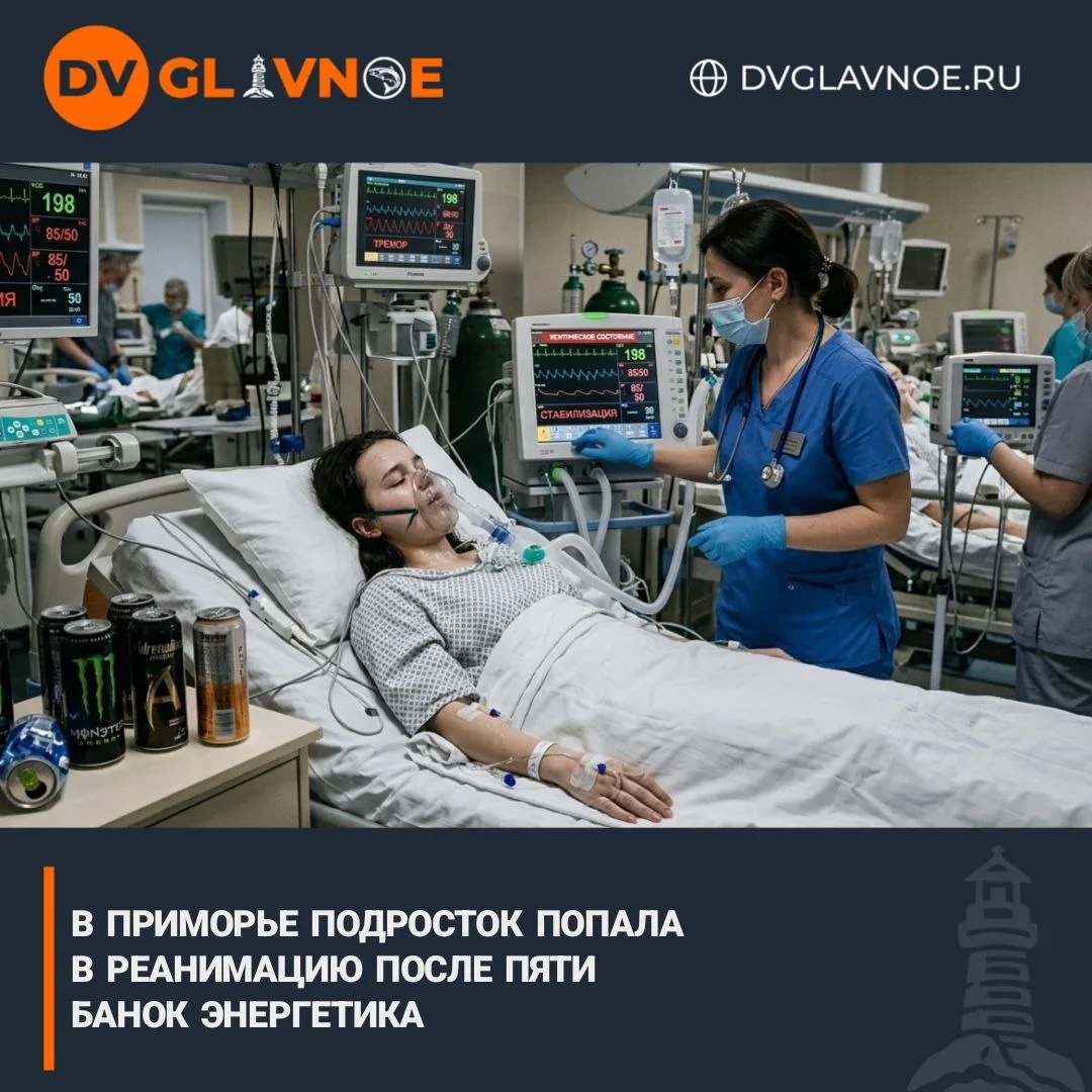 Врачи спасли девушку, выпившую пять банок энергетика за вечер