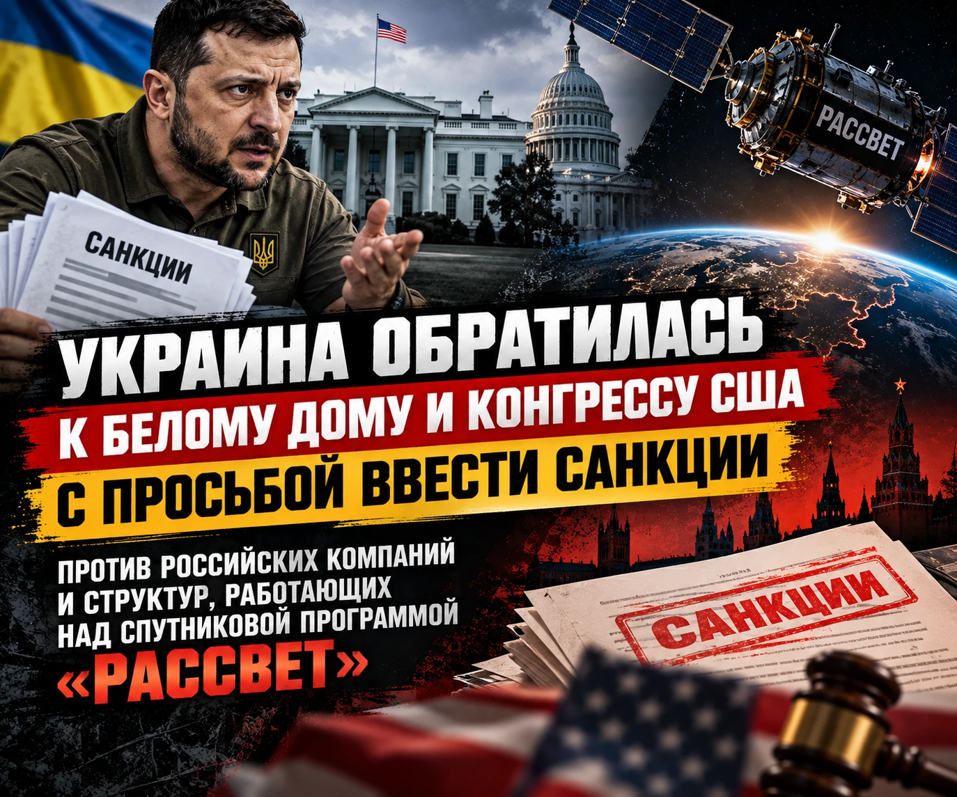 ⚡⚡⚡Украина обратилась к Белому дому и Конгрессу США с просьбой ввести санкции против ро...