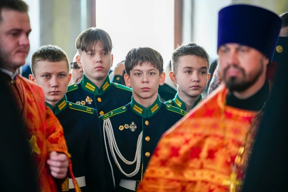 Кадеты курских школ посетили Пасхальный молебен в рамках Георгиевского сбора   По традиции в рамках 