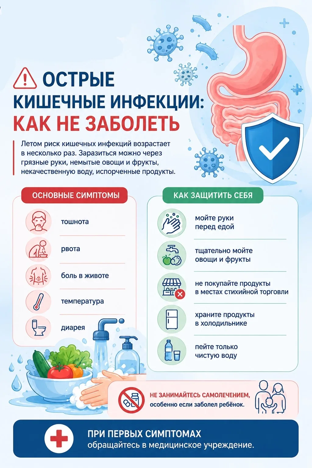 В тёплое времени года велик риск острых кишечных инфекций, в том числе холеры, а также заболеваний, 