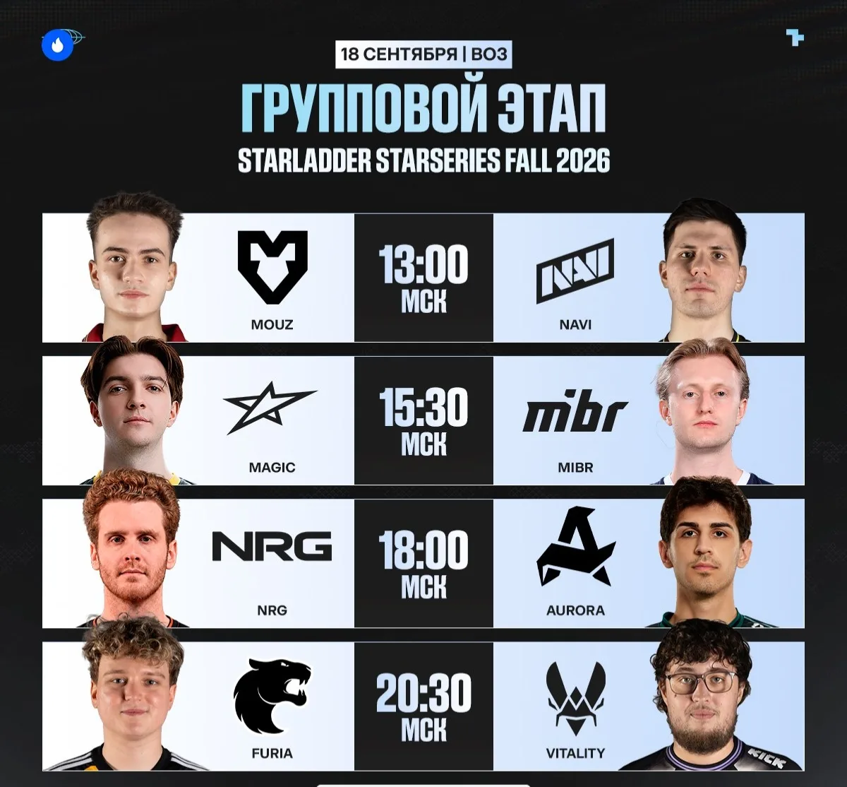 🇪🇺 Vitality vs. 🇧🇷 FURIA — вывеска дня, но до неё нас ждут не менее интересные встр...