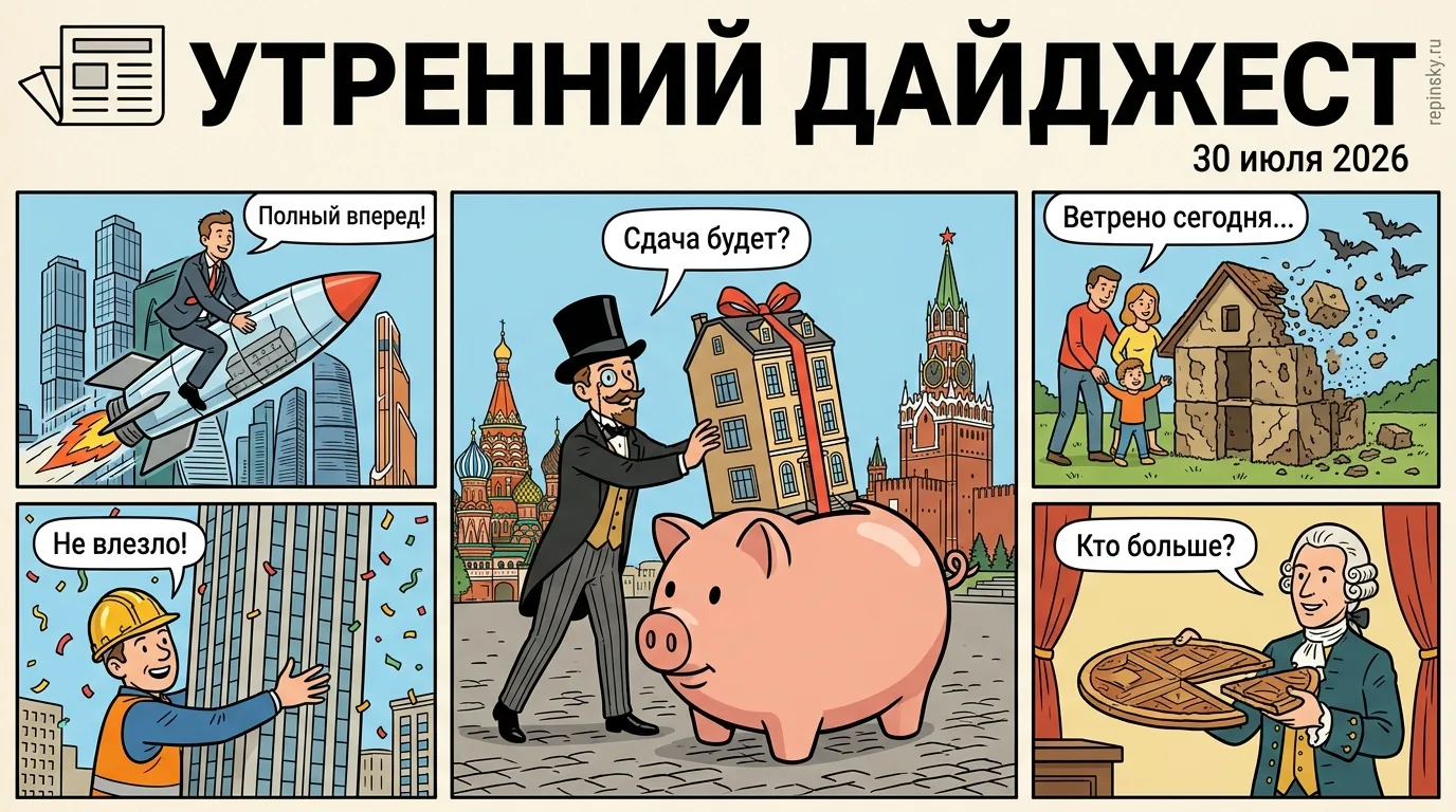 🗞️ Утренний дайджест

➠ Исторический особняк у стен Кремля сменил собственника. Объект площадью 1 т