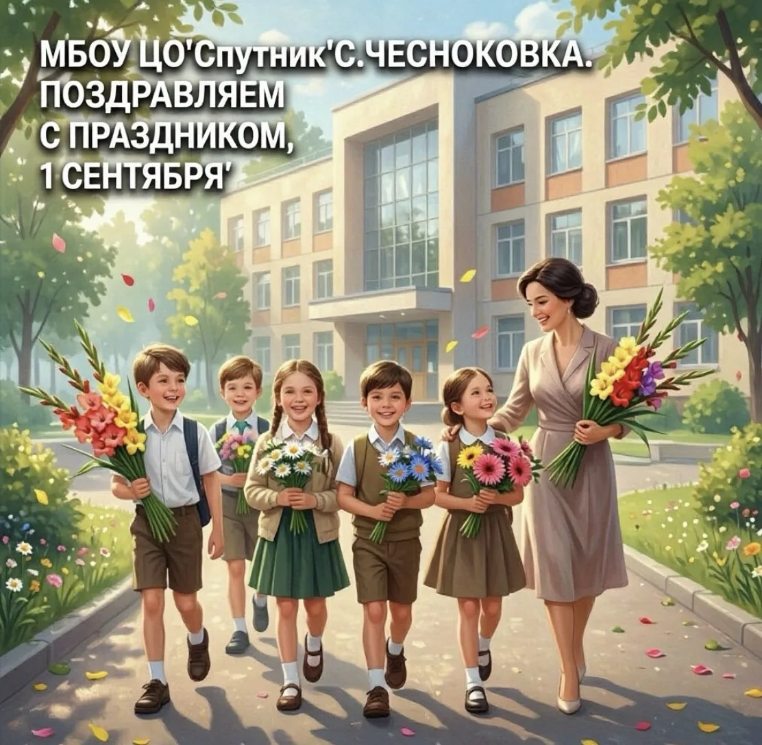 🍁1 сентября 2026 года в МБОУ ЦО «Спутник» с.Чесноковка прошла торжественная линейка, п...