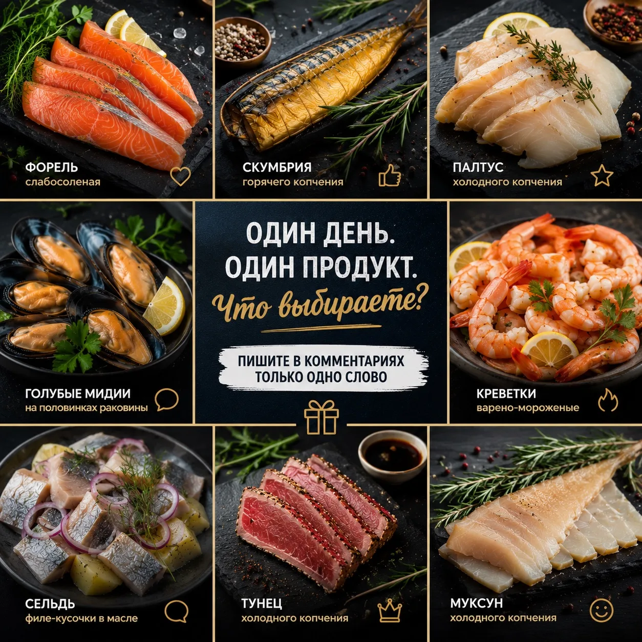 🎣 Один день. Один продукт. Что выбираете?