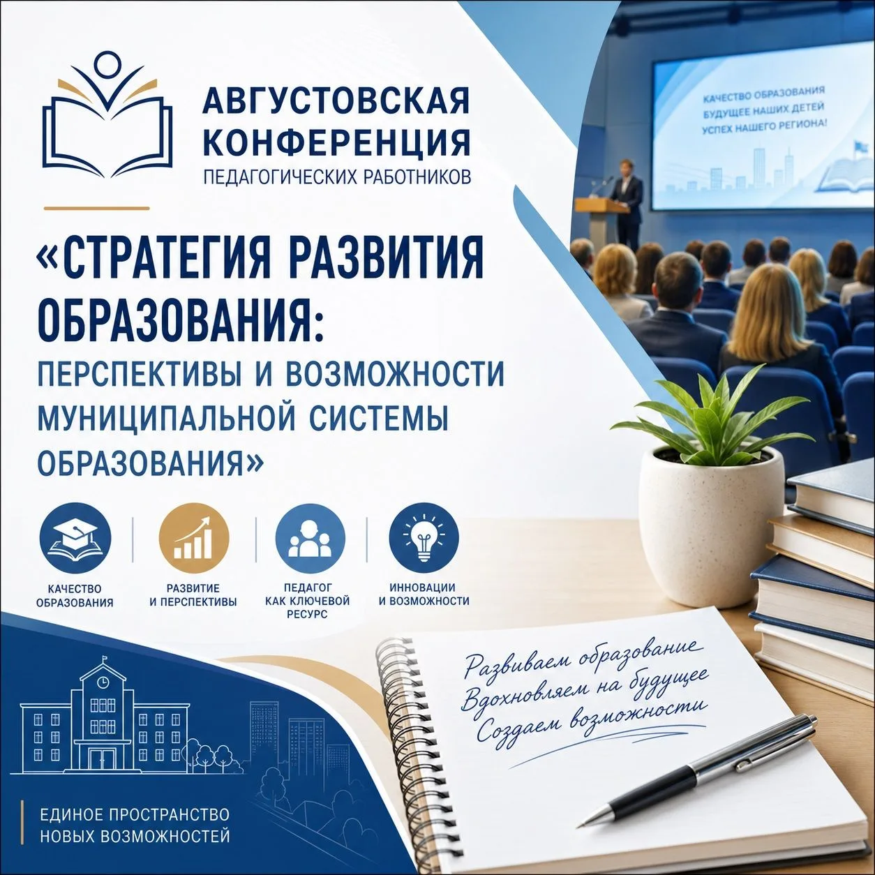 Сегодня стены МОУ СОШ № 1 им. П.И. Николаенко объединили лучших педагогов нашего округа...