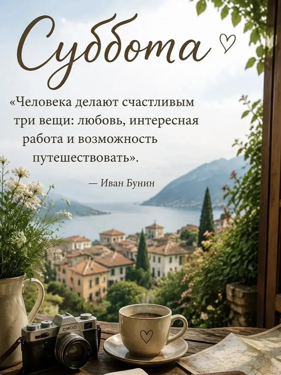 📌 Суббота — Наслаждение жизнью, путешествия и впечатления