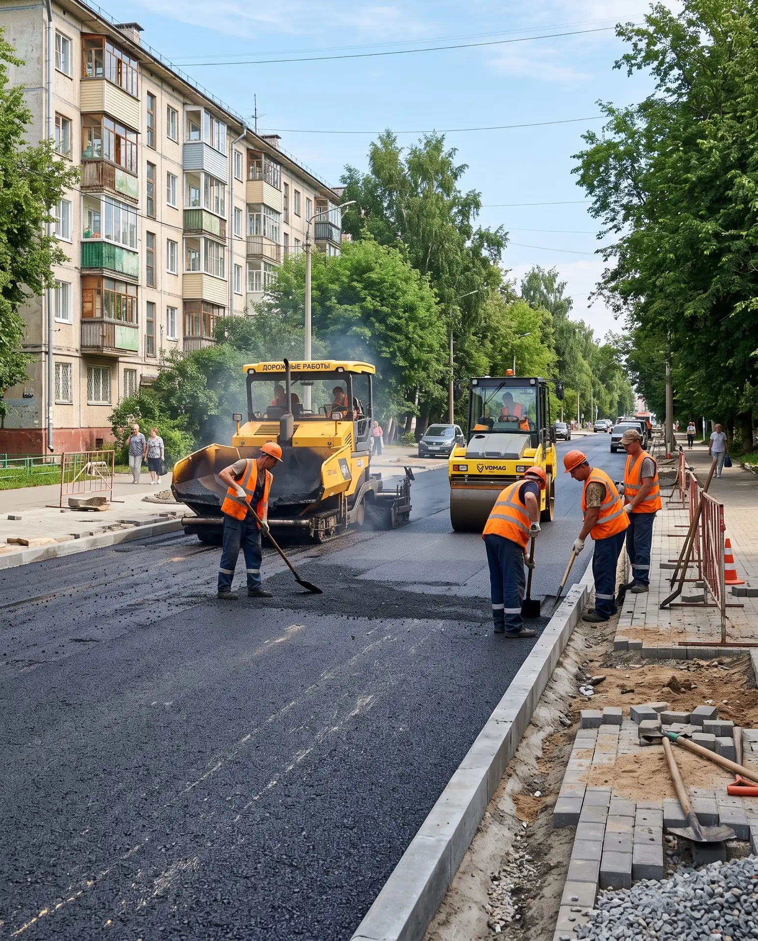 🚧 В Кинешме продолжается ремонт дорог