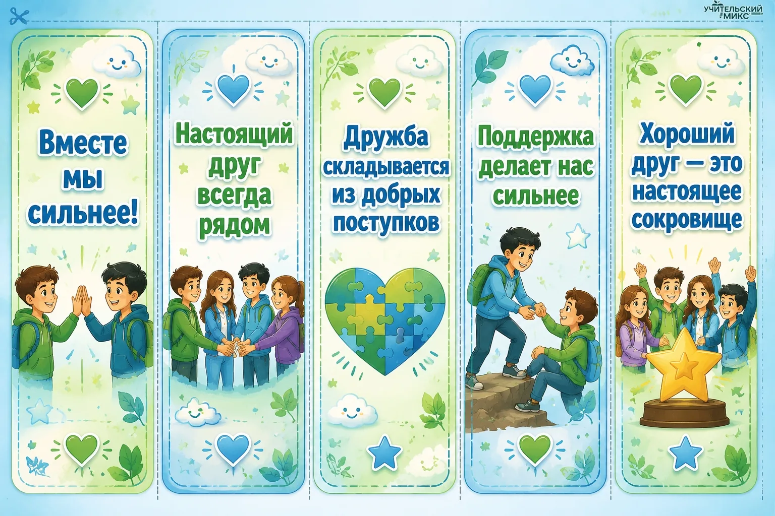 📚Книжные закладки «День дружбы» 📚

4 листа красивых закладок в едином стиле:

✨ мотиваторы о дружб