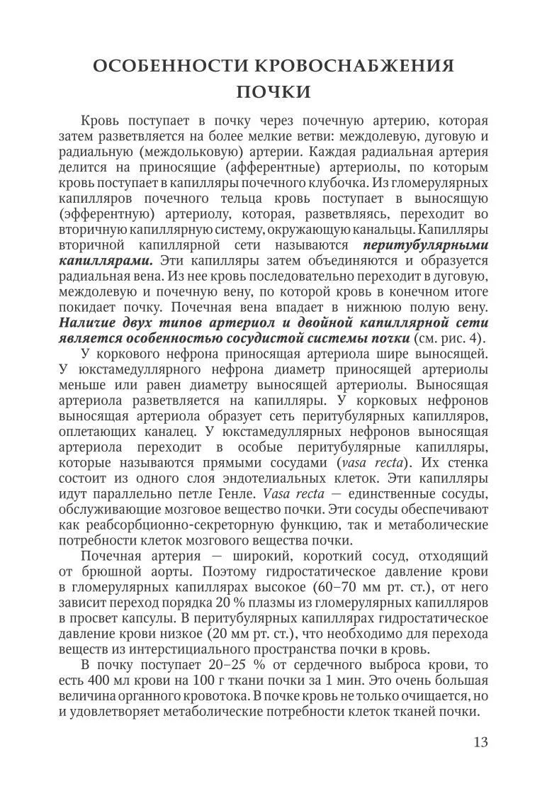 Особенности кровоснабжения почки