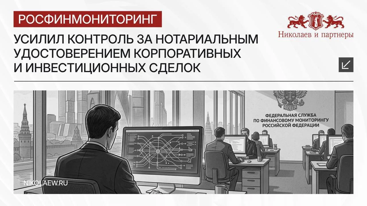 ✔️ Росфинмониторинг усилил контроль за нотариальным удостоверением корпоративных и инве...