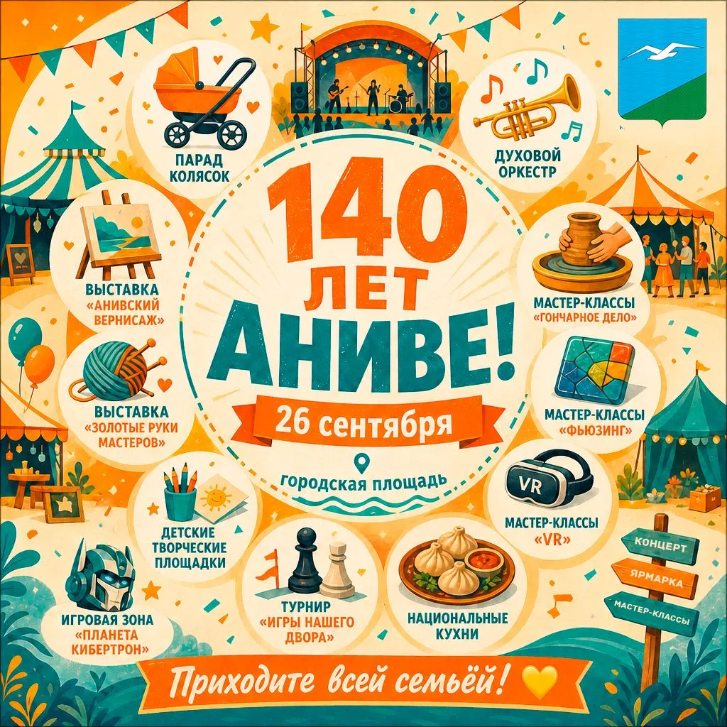 🎉 Аниве — 140 лет! Главный праздник года состоится❗️26 сентября❗️