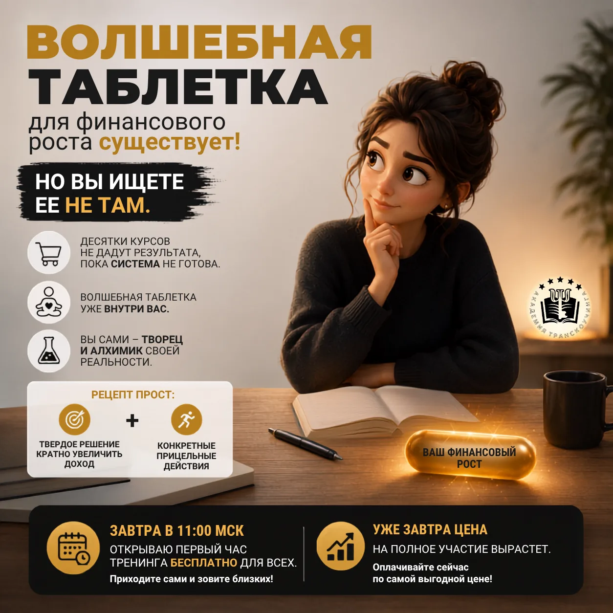 💊 Волшебная таблетка для финансового роста существует! Но вы ищете ее не там.

Вы можете скупать де