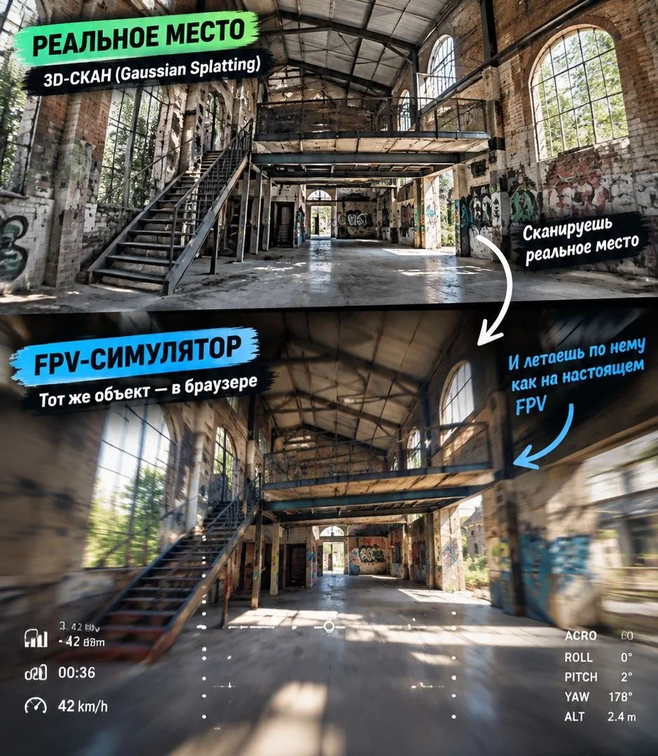 🚁 Реальное место теперь можно превратить в трассу для FPV-симулятора