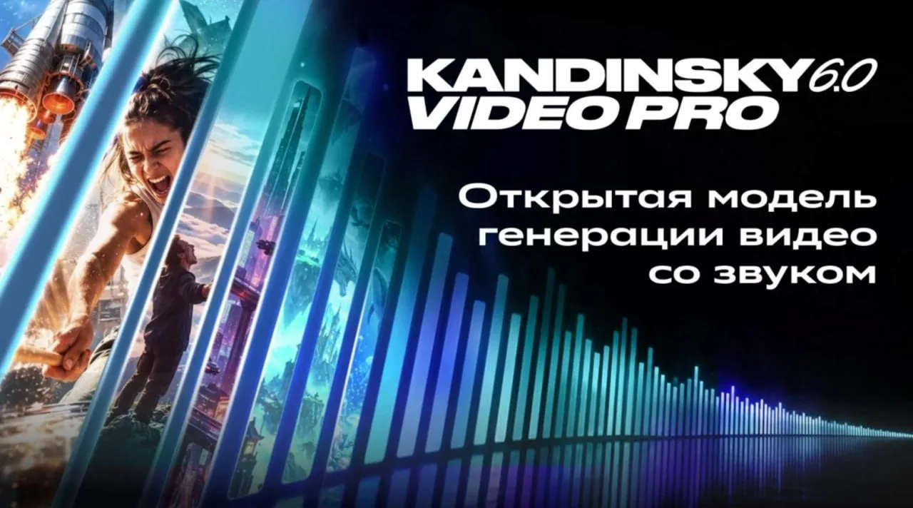 Сбер представил Kandinsky 6.0 Video — новую линейку открытых отечественных нейросетей, ...