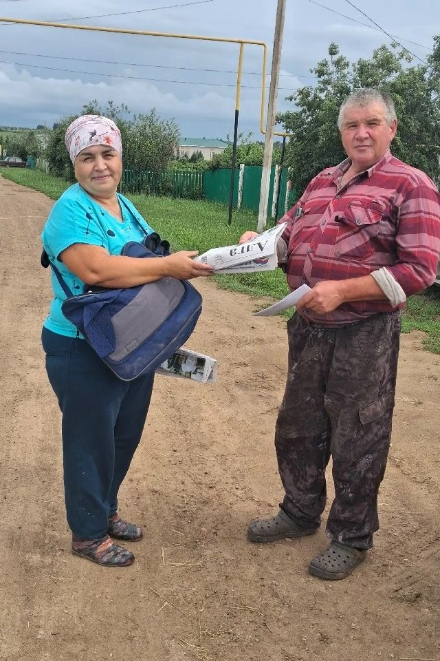 ✅Ваныш-Алпавыт авылында 15 елдан артык почтальон булып Фәйрүзә Гайнанова эшли.