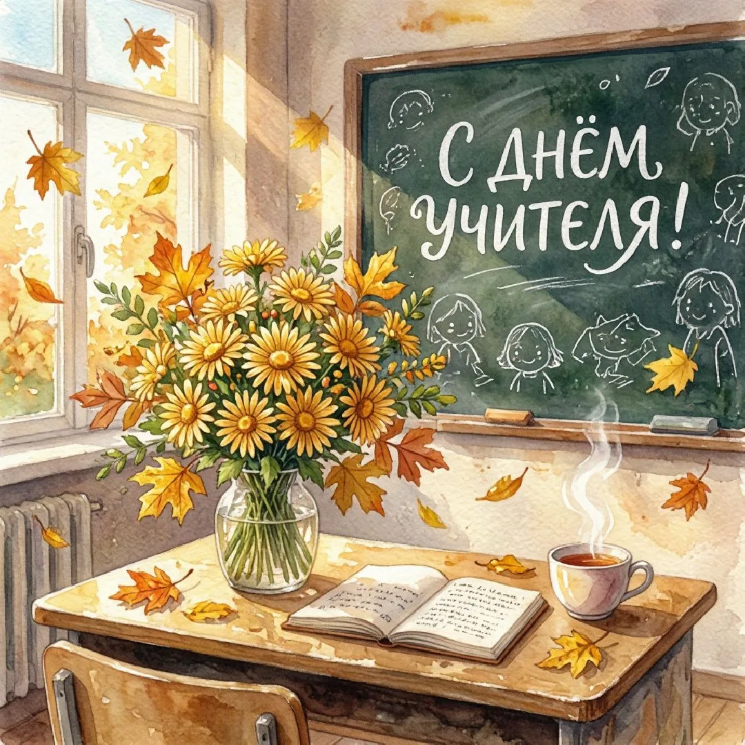 Кстати, сегодня мы отмечаем День учителя!