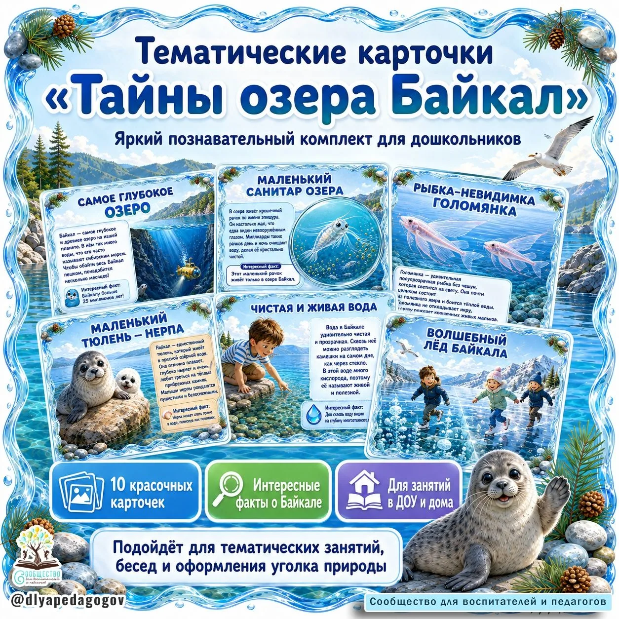 Новинка  Тематические карточки «Тайны озера Байкал»