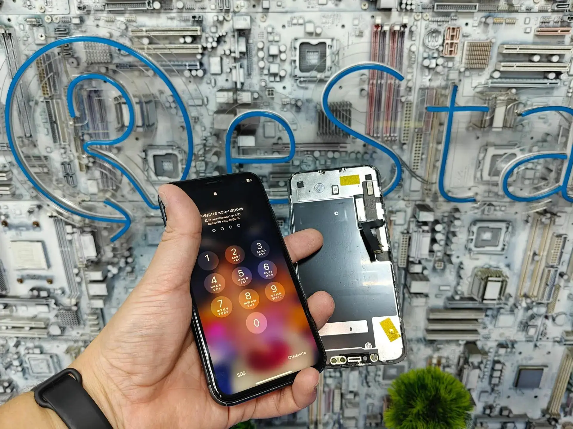 Целый комплексный ремонт iPhone 11! Замена нижнего шлейфа, замена дисплея с поклейкой з...