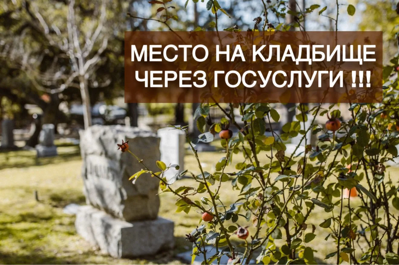 ‼️ Место на кладбище через Госуслуги