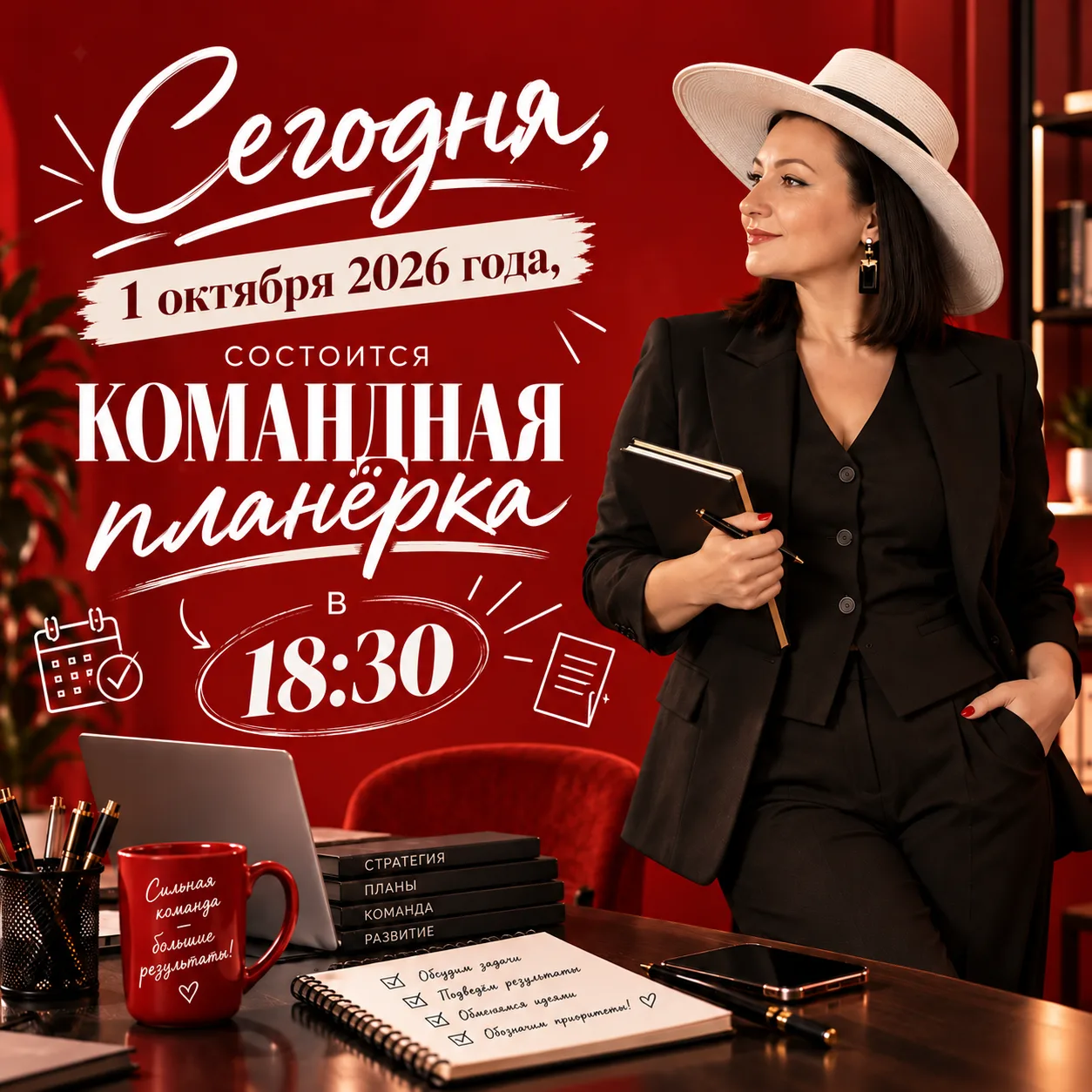 СЕГОДНЯ В 18:30 — КОМАНДНАЯ ПЛАНЕРКА! 📢