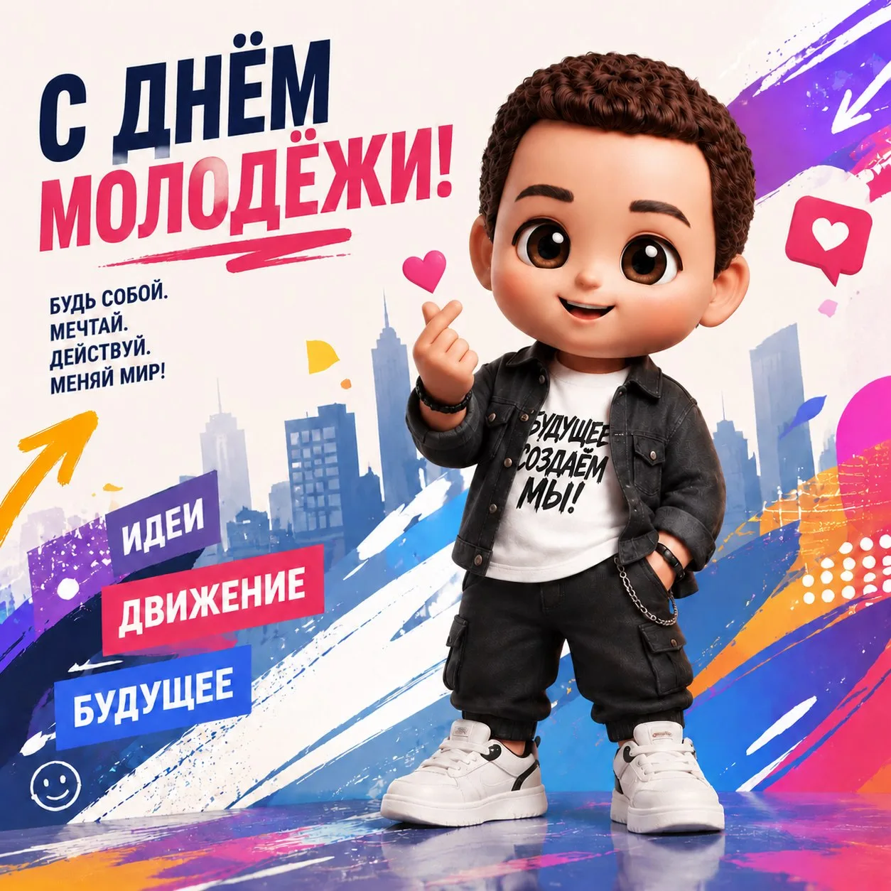 Время смелых идей и ярких красок: с Днём молодёжи! ⚡🎨🎹 

Быть молодым — это не просто цифра в пасп