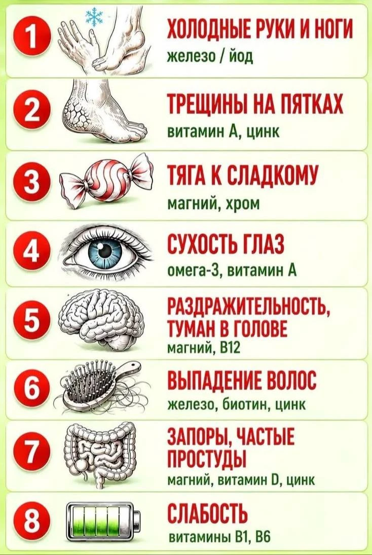 Как распознать дефициты в организме.