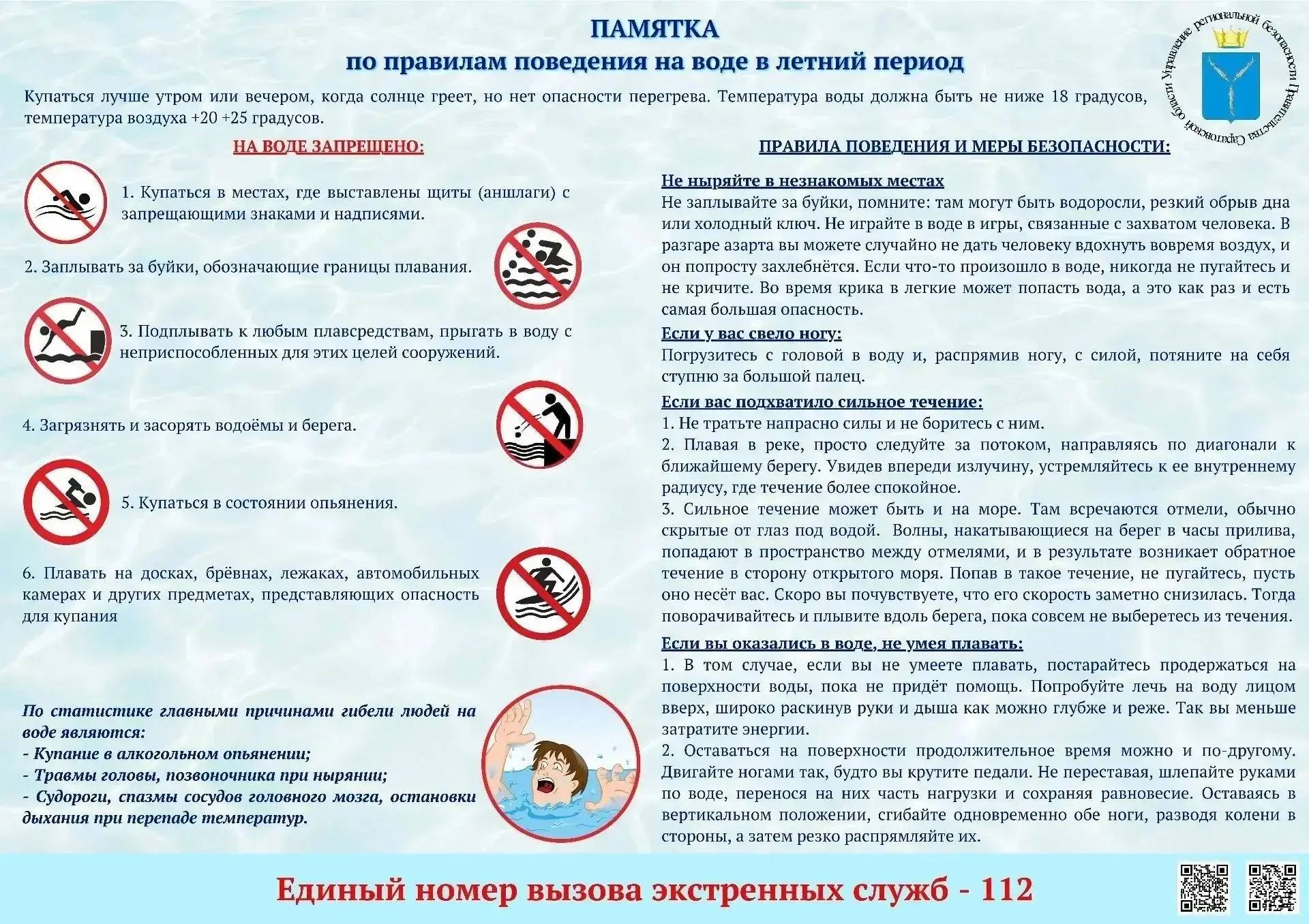 🌊 Правила безопасности на воде в летний период

Чтобы отдых у воды приносил только радость, соблюда