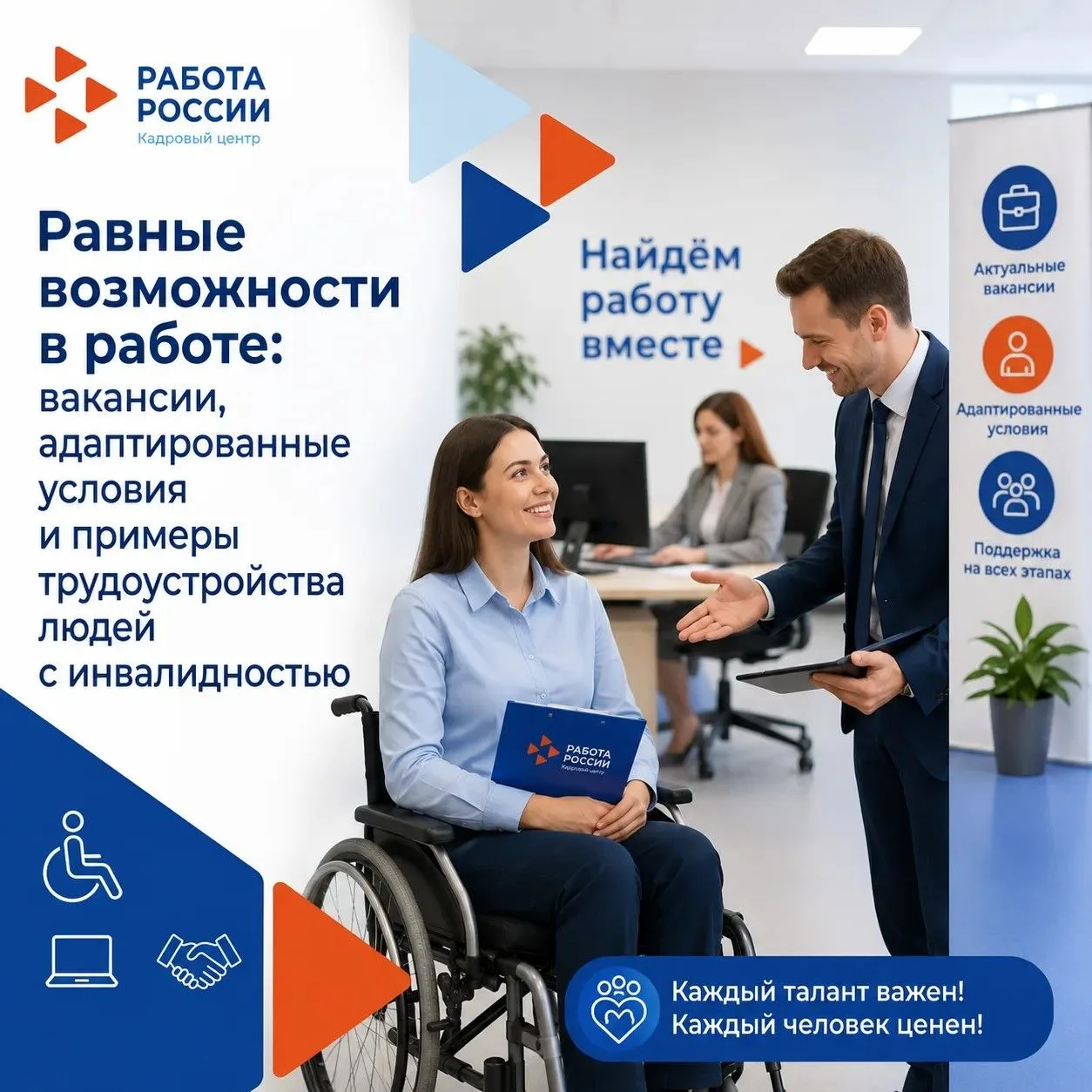 Равные возможности в работе: вакансии, адаптированные условия и примеры трудоустройства...