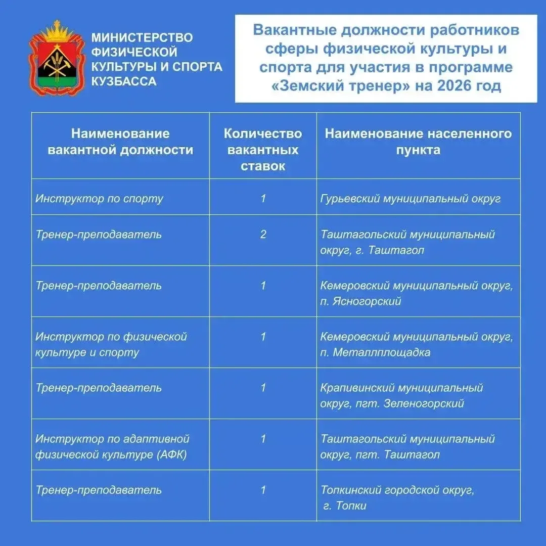 📢 Стань «Земским тренером»!