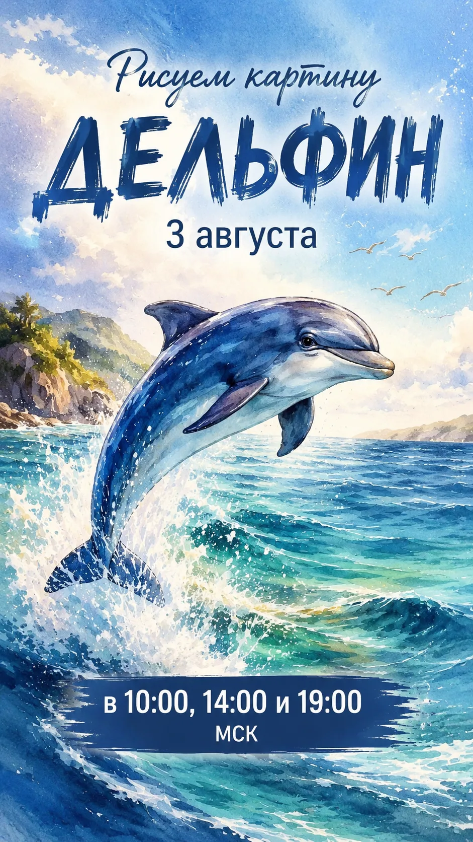 Через 3 часа начинаем вечерний показ «Дельфина радости» ❤️