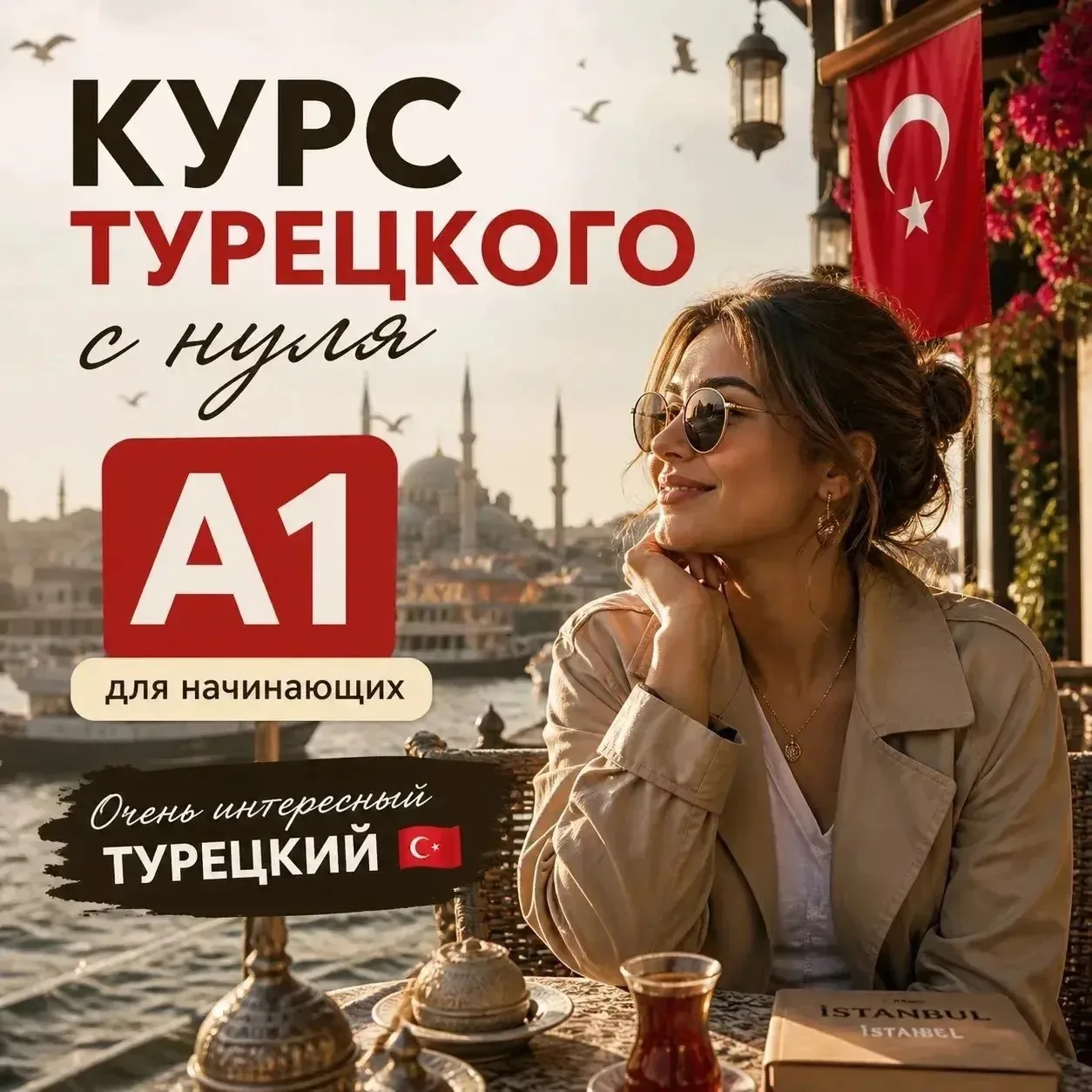 Заговори на турецком с нуля и без зубрежки! Освой уровень А1 легко и с удовольствием!
