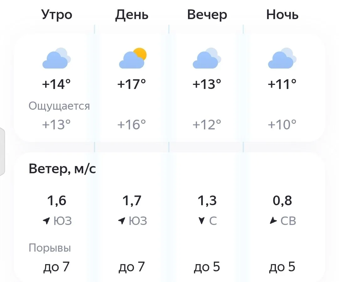 В Тамбове 13 сентября ожидается облачная погода.