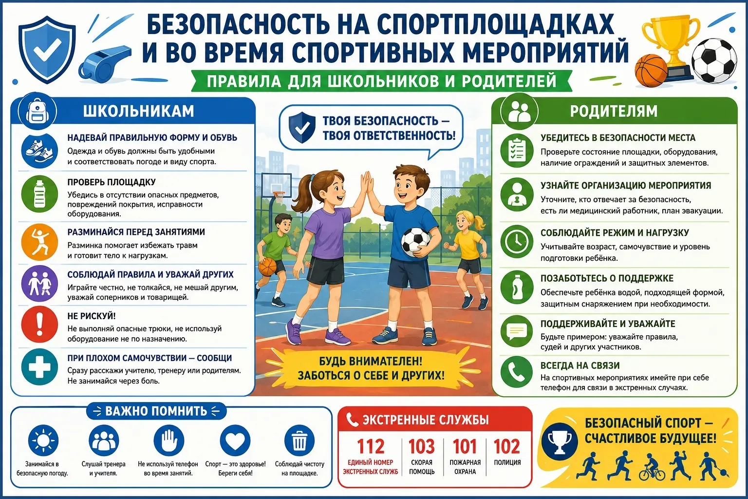 ⚽️☝❗️❗️❗️ Спорт — это жизнь, а безопасность — это основа❗️❗️❗️

☝❗️Уважаемые родители и дорогие наши