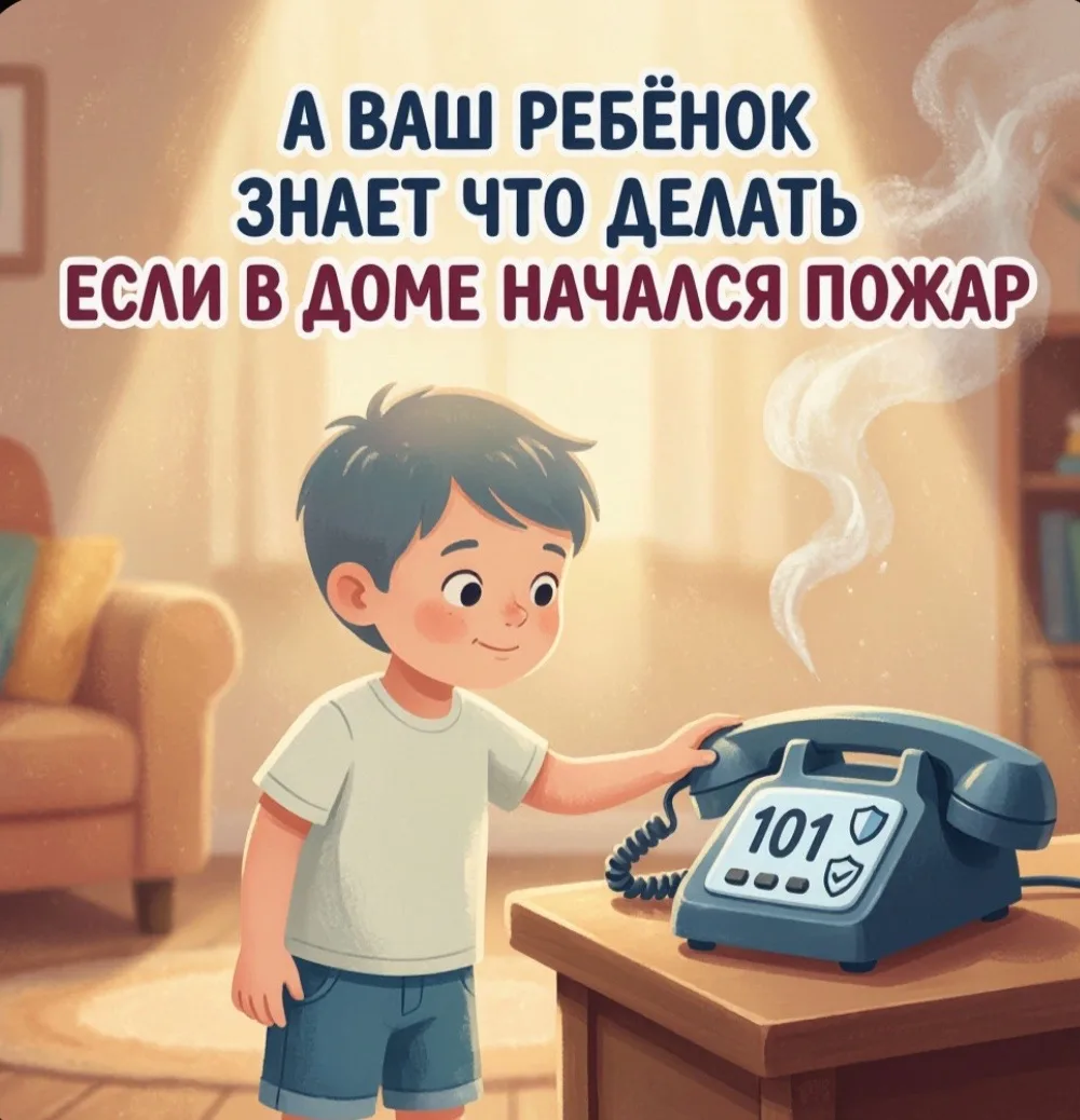 А ваш ребёнок знает, что делать, если начался пожар?🔥