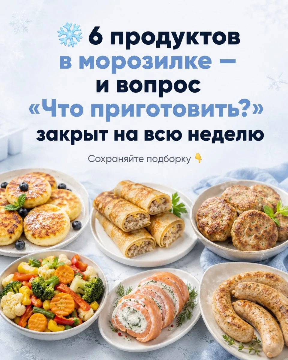 ❄️ Что положить в морозилку, чтобы вопрос «Что приготовить?» не возникал всю неделю