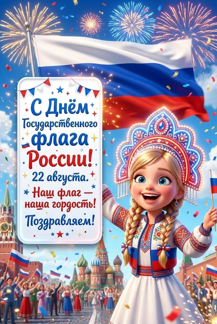 Поздравляем с Днём Государственного флага Российской Федерации! 🎉
