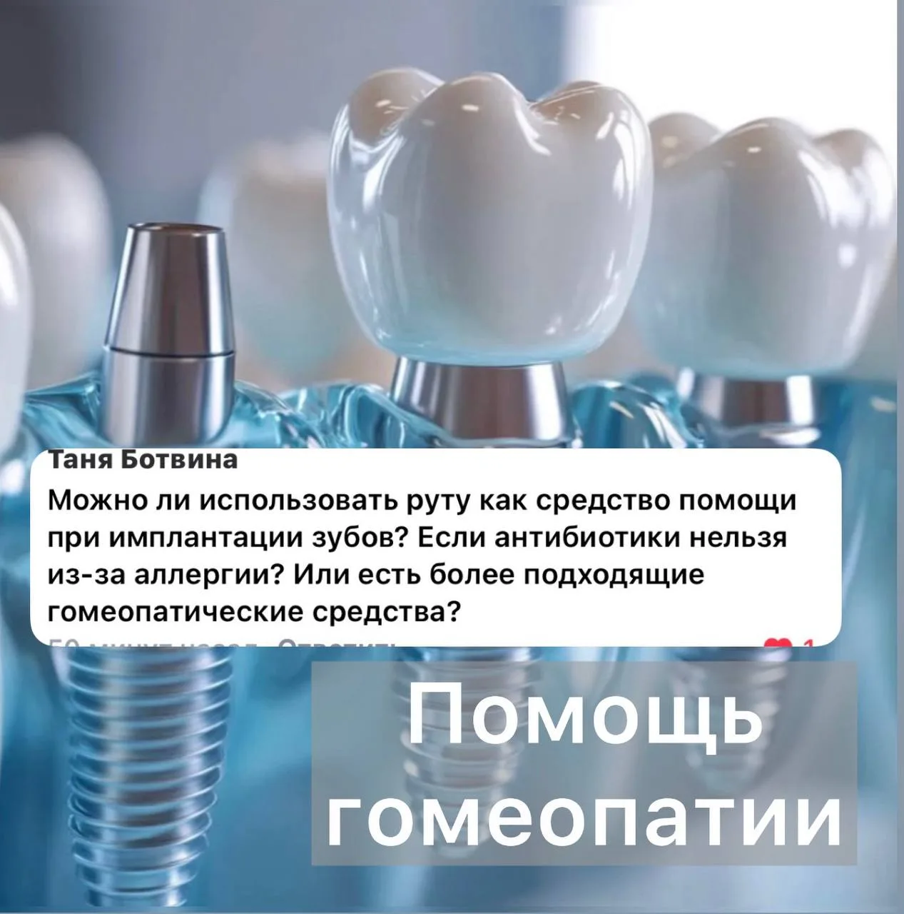 Рута (Ruta graveolens) может рассматриваться как средство поддержки после имплантации з...