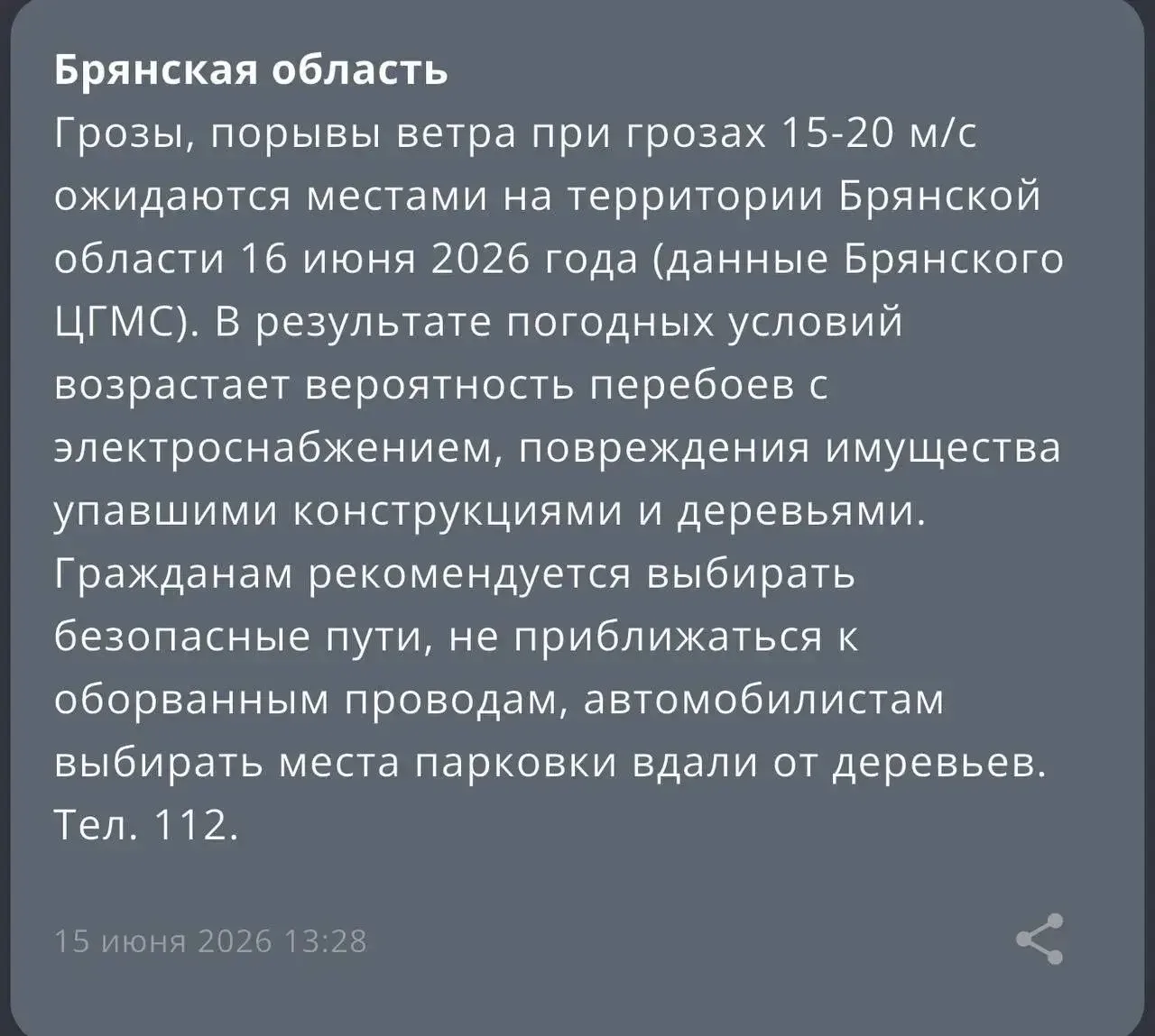 🌩 Грозы и сильный ветер надвигаются на Брянскую область

МЧС объявило предупреждение на завтра. По 