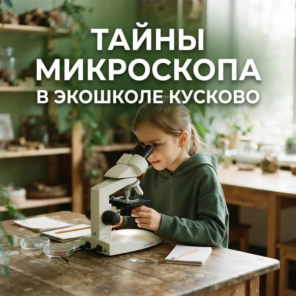 Познакомиться с микроскопом поближе можно будет на занятии в "Экошколе Кусково" 🔬