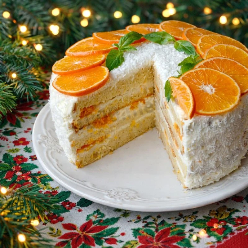 МАНДАРИНОВЫЙ ТОРТ — НЕЖНОСТЬ В КАЖДОМ КУСОЧКЕ