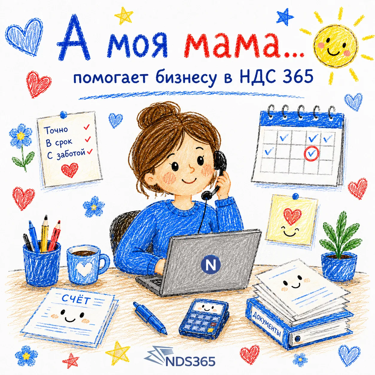 А моя мама на работе… 💛.