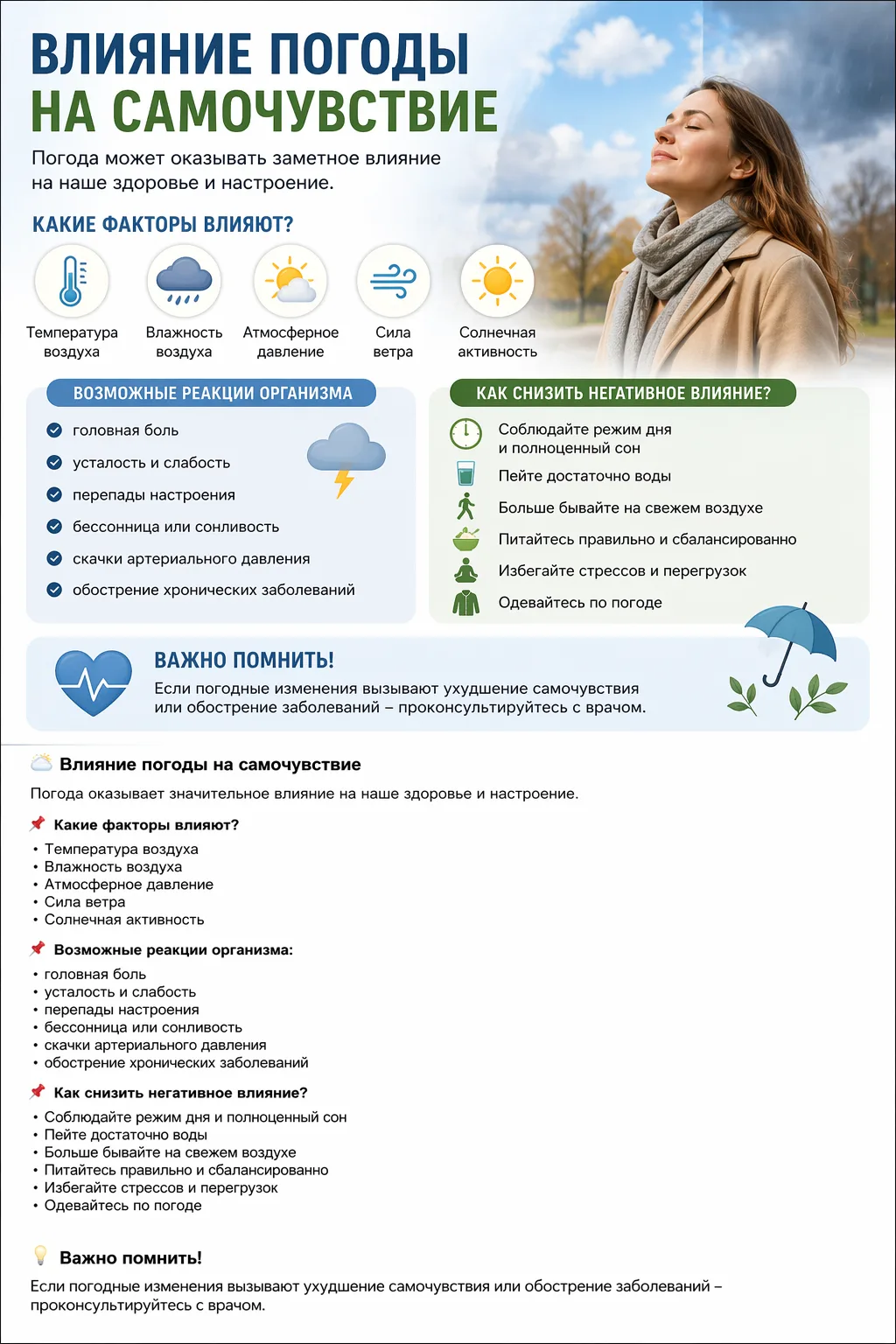 🌦 Влияние погоды на самочувствие