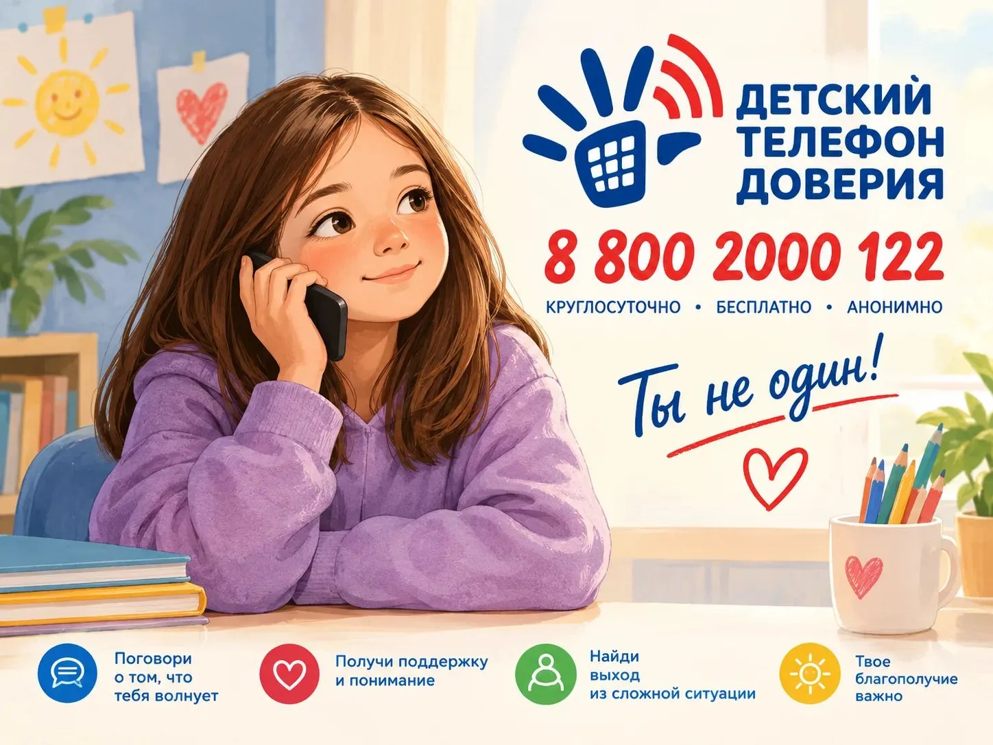 Дети о детском телефоне доверия!