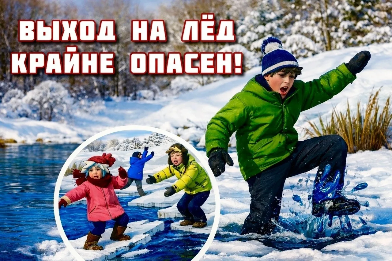 Опасности весеннего льда!  Весенний лед отличается хрупкостью и коварством. Под воздействием тепла и